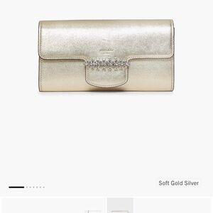 Jimmy Choo Soft Gold Silver Crossbody Bag